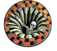MAPHRWZ 3D Optical Illusion Halloween Rug, Non-Slip Spooky Swirl Floor Mat