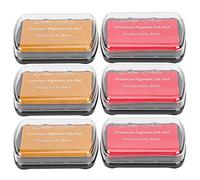 MAPHRWZ Almohadilla de tinta para sellos de secado rápido, para manualidades, pequeña esponja portátil con colores ricos, segura, no tóxica para papel, tela, cerámica, vidrio,