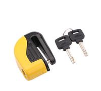 MAPHRWZ Candado para bicicleta, candado para motocicleta, entrada sin llave, alarma de alta seguridad, dispositivo antirrobo, aleación de zinc duradera, resistente al agua, para (Amarilla)