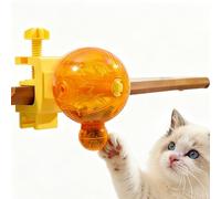MAPHRWZ Cat Feeder, Dry Food Dispenser, Clip-On Design, c, Slow-Feed Toys for Cats and Dogs-6 Adjustable Rings, Puzzle Training(Clover)