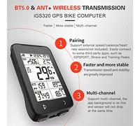 MAPHRWZ Computadora inalámbrica para Bicicleta, para Wahoo, computadora para Ciclismo GPS, Sensor de frecuencia cardíaca, cadencia de Velocidad, conectividad BT5.0 +,