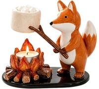 MAPHRWZ Cute Campfire Animal Tea Light Holders, Resin Tabletop Candle Holder Decorations, Candle Holders, Perfect for Home Table Decor and Holiday Gifts