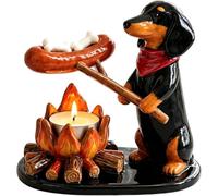 MAPHRWZ Cute Campfire Animal Tea Light Holders, Resin Tabletop Candle Holder Decorations, Candle Holders, Perfect for Home Table Decor and Holiday Gifts