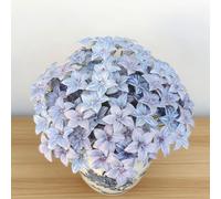 MAPHRWZ Handmade Ceramic Flower Single Stem, Porcelain Everlasting Bloom for Home Office Desk Farmhouse Decoration, Gift for Mom Wife Friend (1Piece,No Vase Included)(Blueb)