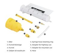 MAPHRWZ Kit de Purga de Frenos hidráulicos para Bicicletas, Herramienta Profesional para MAGURA Tektro, Juego de Mantenimiento de Bicicleta Ligero con Tubo de Embudo de jeringa