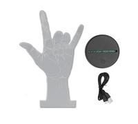 MAPHRWZ Lenguaje de signos 3D Te amo Luz nocturna Control táctil Luz nocturna ajustable por USB o con pilas