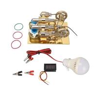 MAPHRWZ Motor Stirling, Juguete Educativo para el Aprendizaje de física, Modelo de Motor de Aire Caliente de Baja Temperatura, Base de Acero Inoxidable, Kit de proyectos