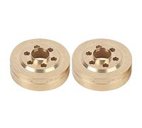 MAPHRWZ para buje de latón ponderado sobre orugas RC, mejora la estabilidad, centro de gravedad más bajo, material duradero, fácil instalación para coche escala 1/10 (Grueso con 24 ranuras para