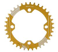 MAPHRWZ para plato de bicicleta, forjado ligero de aleación de aluminio, superficie anodizada, diente negativo positivo de alta precisión, fuerte resistencia al impacto, (oro 36T)