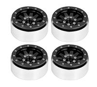 MAPHRWZ para Ruedas de grúa sobre orugas RC 1/10, diseño Beadlock, Resistencia a los Golpes, disipación de Calor, fácil instalación (Negra)