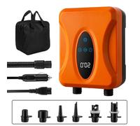 MAPHRWZ Potente Bomba de inflado eléctrica portátil con luz LED, función de inflado y desinflado Dual, Monitor de presión de Alta claridad para Varios inflables, para Marca (Configuración de Gama