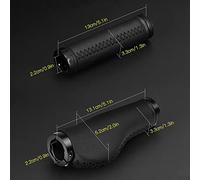 MAPHRWZ Puños ergonómicos para Manillar, Piel sintética de Alta Densidad con Esponja, Antideslizante y Amortiguador, Anillos de Bloqueo Dobles de aleación de Aluminio, para