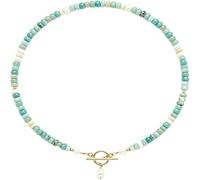 MAPHRWZ Turquoise Necklace for Women, Featuring a Freshwater Pearl Pendant