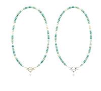 MAPHRWZ Turquoise Necklace for Women, Featuring a Freshwater Pearl Pendant