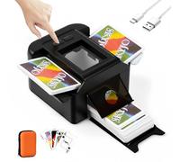 Mapille Barajador de Cartas Automático,Mezclador de Cartas Eléctrico,Card shuffler para 1-2 Barajas,Automático y Manual,Recargable 2400mAh,para Póquer Blackjack Texas Hold'em (Negro)