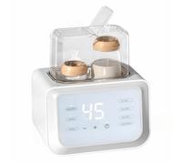 Mapille Calienta Biberones Doble 8-en-1, Esterilizador de Biberones, Calentamiento Rápido, Descongelador, Calentador rápido de Alimentos para bebés, Calentador de Leche Materna/Fórmula para Bebés