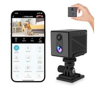Mapille Cámara de Seguridad WiFi 2K HD sin Cables, Mini Cámaras de Vigilancia Interior con Detección de Movimiento PIR, Visión Nocturna Infrarroja y Audio Bidireccional para Bebés y Mascotas