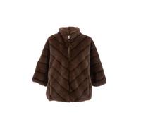 MAPIMANIA - Chaqueta de Piel Sintética para Mujer, Abrigo corto invernal, Prendas de Abrigo y Chalecos para clima frío