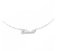 MAPIMANIA - Collar nombre personalizado Elisa mujer en acero inoxidable color plata, regalo cumpleaños original, collares personalizados