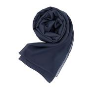 MAPIMANIA - Estolas Azul Oscuro de mujer para bodas Made in Italy, chal elegante para vestido de fiesta, pashmina de verano 200x80 en chiffon