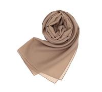 MAPIMANIA - Estolas Beis Oscuro de mujer para bodas Made in Italy, chal elegante para vestido de fiesta, pashmina de verano 200x80 en chiffon
