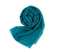 MAPIMANIA - Estolas Petroleo de mujer para bodas Made in Italy, chal elegante para vestido de fiesta, pashmina de verano 200x80 en chiffon