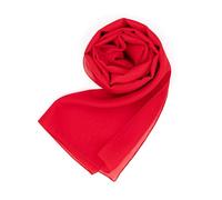MAPIMANIA - Estolas Rojo de mujer para bodas Made in Italy, chal elegante para vestido de fiesta, pashmina de verano 200x80 en chiffon