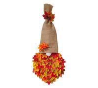 Maple Gnome Door Wreath - Premium Burlap Texture Adornment, Festive Leaf Gnome Artwork, Warm Autumn Harvest Display, Eye-Catching Outdoor Accent Piece | Home Porch Cottage Living Room Doorway