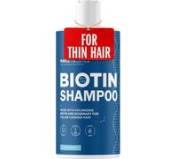 Maple Holistics Biotina champú para cabello fórmula de crecimiento del complejo B para la pérdida de cabello DHT Elimina Para más grueso Fórmula Fuller pelo contra la caspa con zinc aceite del árbol del té Extracto de Aceite de Jojoba aceite de argán para las mujeres y los hombres 8 Oz