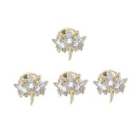 Maple Lapel The Tote Bag Thanksgiving Pins and Brooches Snap Button Closure Hollow out Butterfly Clothes Fastener Clasp Leaf Pin Gold Crystal Glass