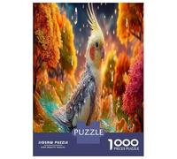 Maple Leaf Mundo(7)_2 1000 Piezas Fénix mítico en un Paisaje Floral Vibrante Rompecabezas Desafiantes Impossible Puzzle Juguetes Juego De Habilidad para Adultos Regalos 70x50cm/1000pcs