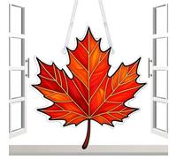 Maple Leaves Suncatcher - 7.36x7.87 pulgadas Fall Leaves, Acrylic Maple Leaf | 2D Acrylic Fall Winter Action Decoration Pendant - Falls Leaf Decorations Window Wall Ornament | Falls Winter