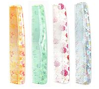 Maple Peineta para el pelo para mujeres y hombres, juego combinado de apósito estampado para desenredar (multicolor), paquete de 4