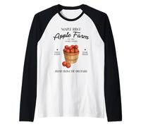 Maple Ridge Apple Farm Sweet Crisp Orchard Harvest Country Camiseta Manga Raglan