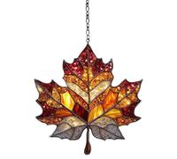 Maple Suncatcher, Maple Leaves Fall Ornaments, Acrylic Stained Glass Window Hanging, Fall Decorations Window Wall Hanging Ornament for Action Otomn Party Supplies