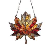 Maple Suncatcher, Maple Leaves Fall Ornaments, Acrylic Stained Glass Window Hanging, Fall Decorations Window Wall Hanging Ornament for Action Otomn Party Supplies