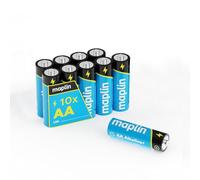 Maplin 10 Pilas alcalinas AA LR6 de 1,5 V, 10 años de Vida útil de Alto Rendimiento