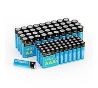 Maplin 40 Pilas alcalinas AA LR6 / 40 Pilas AAA LR03 de 1,5 V (Triple A) 10 años de Vida útil de Alto Rendimiento