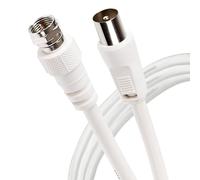Maplin Cable de antena de satélite a TV de 1 m, cable coaxial tipo F macho a RF macho