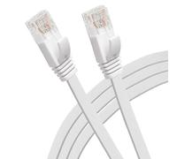 Maplin Cable Ethernet de 10 m, color beige, plano CAT6 Gigabit UTP LAN, cable de red RJ45 de alta velocidad de 10 Gbps, compatible con laptop, PC, CCTV, PS4/5, Xbox, Switch, módem, router, Smart TV,