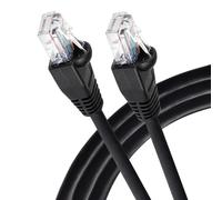 Maplin Cable Ethernet de 50 m, Color Negro, CAT6 Gigabit LAN, UTP, RJ45, Alta Velocidad, 10 Gbps, Compatible con Laptop/PC, CCTV, PS4/5, Xbox, Switch, módem, Router, Smart TV, Impresora, Sky Box,