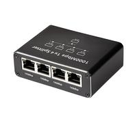 Maplin Divisor Ethernet 1 a 4, conmutador Gigabit Ethernet, Divisor de Internet RJ45 LAN de 1000 Mbps con Cable de alimentación USB-C para computadora, concentrador, Interruptor, Router, ADSL, TV