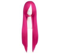 MapofBeauty 31 Pulgada/80 cm Monochrom Alta-temperatura Fibras Side Flequillo Lacio Pelucas de Cosplay Pelucas (Caliente Polvo)