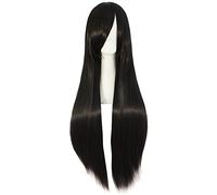 MapofBeauty 80cm/ 31 pulgada largo lacio seorita lacio anime traje Pelucas (negro)