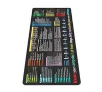 Mappetini di scelta rapida - Deskpad tessuto, tastiera per atajo da tastiera | Grande mousepad di grandi dimensioni con accessorio per scrivania per computer a base non slip, resistente spo