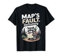 Map's Fault Definitivamente Divertido Senderismo Al Aire Libre Mapache Caminante Camiseta