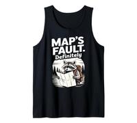 Map's Fault Definitivamente Divertido Senderismo Al Aire Libre Mapache Caminante Camiseta sin Mangas