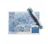 Maps International Impresión de Tinta rascable de Estaciones de esquí Cartel Regalo para Aficionados al esquí/Snowboard en los Picos alpinos - Regalo en Tubo - Tamaño A2, 59,4 (h) x 42 (w) cm