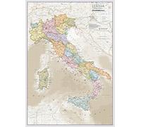 Maps International - Mapa de Italia - Póster, mapa italiano clásico - laminado - 42 cm (ancho) x 59,4 cm (alto)