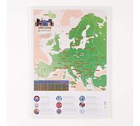Maps International Póster de mapa para rascar, diseño de mapa de la ciudad europea, 42 x 30 cm, 50 años de fabricación de mapas